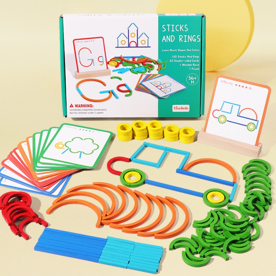 Zabawki logiczne dla dzieci do – Gymnastic Ring Wood recenzja i cena